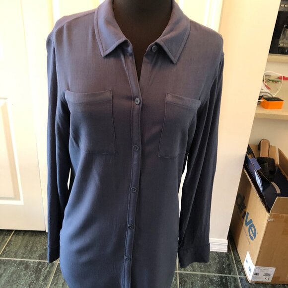 Calia dusty blue long sleeve shirt, size small ladies - Picture 3 of 7